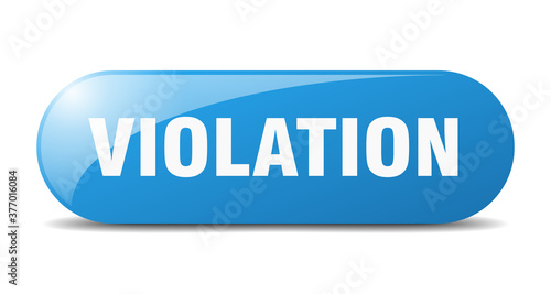 violation button. sticker. banner. rounded glass sign