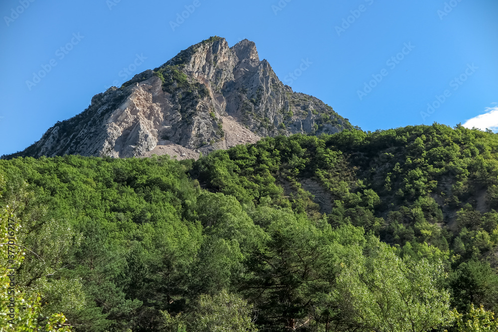 Beautiful landscapes of the mountains and canyon of the Verdon gorge, Provence-Alpes-Côte d'Azur region, Alpes de Haute Provence, France