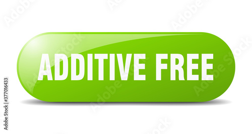 additive free button. sticker. banner. rounded glass sign