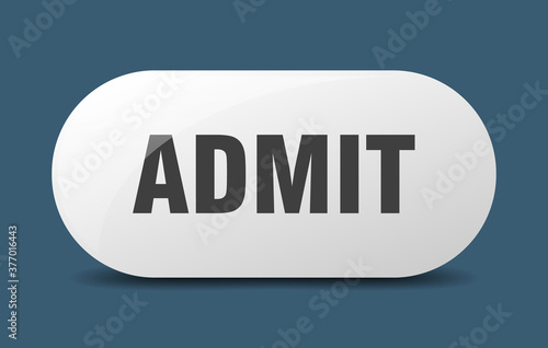 admit button. sticker. banner. rounded glass sign