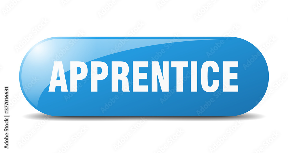 apprentice button. sticker. banner. rounded glass sign apprentice button. sticker. banner. rounded glass sign