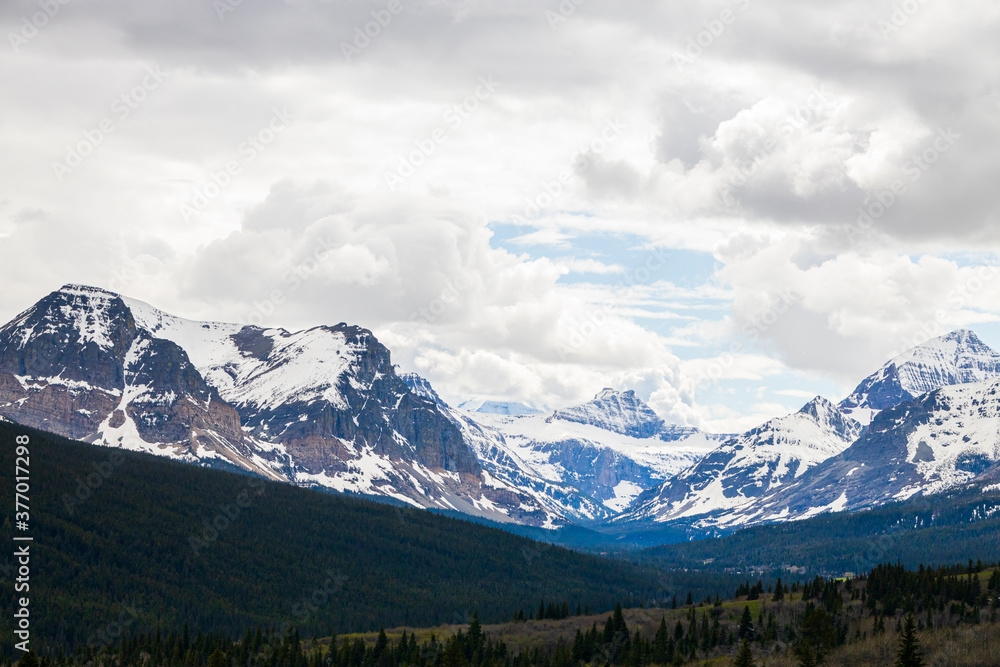 Mountain range in Glacier National Park