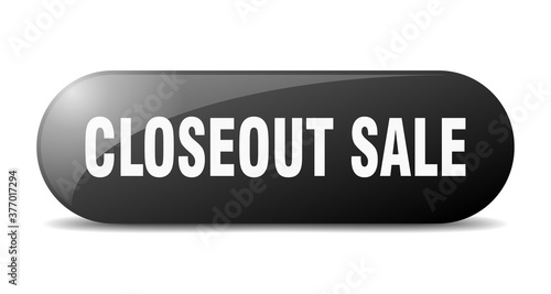 closeout sale button. sticker. banner. rounded glass sign