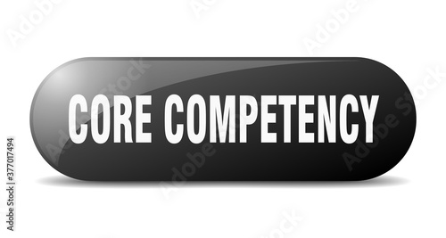 core competency button. sticker. banner. rounded glass sign