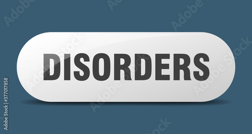 disorders button. sticker. banner. rounded glass sign