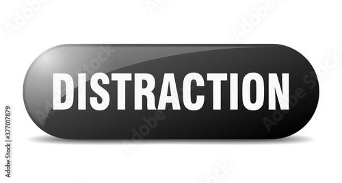 distraction button. sticker. banner. rounded glass sign