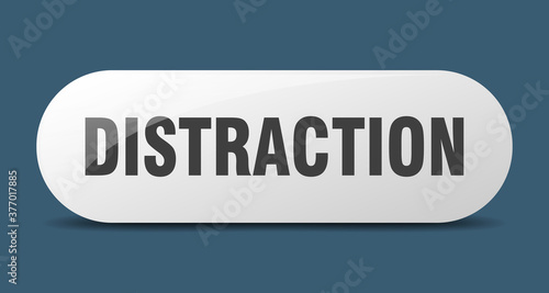 distraction button. sticker. banner. rounded glass sign