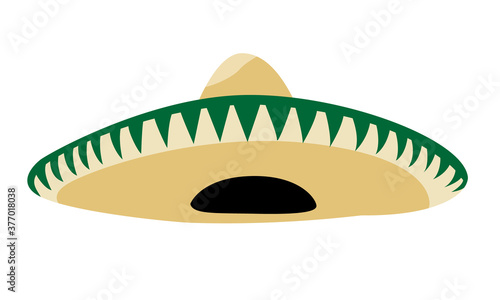 Sombrero mexicano con greca verde