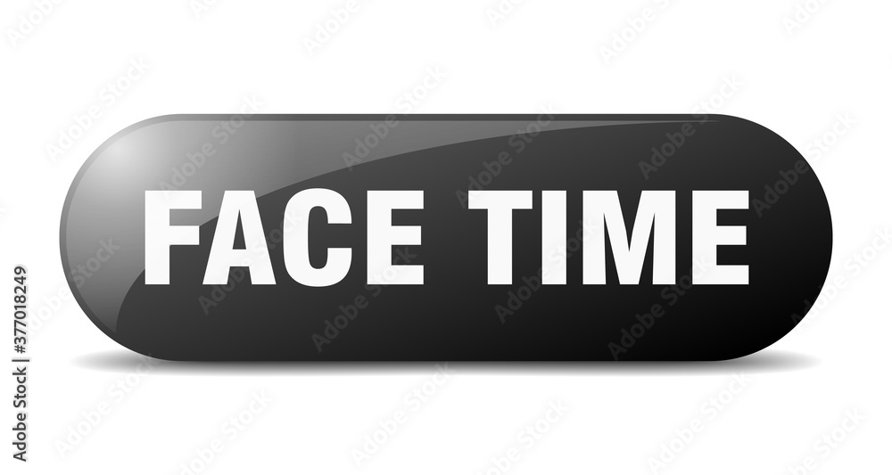 face time button. sticker. banner. rounded glass sign face time button. sticker. banner. rounded glass sign