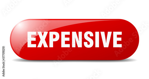 expensive button. sticker. banner. rounded glass sign