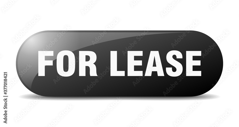 for lease button. sticker. banner. rounded glass sign for lease button. sticker. banner. rounded glass sign