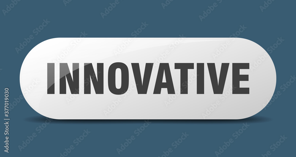 innovative button. sticker. banner. rounded glass sign innovative button. sticker. banner. rounded glass sign
