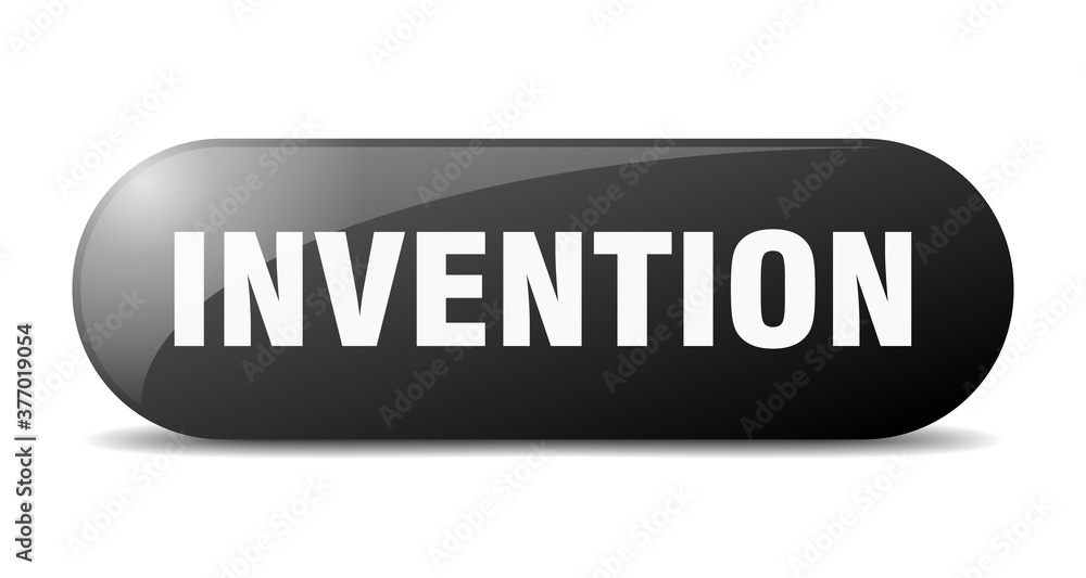 invention button. sticker. banner. rounded glass sign invention button. sticker. banner. rounded glass sign