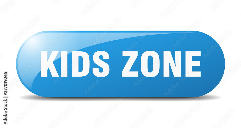 kids zone button. sticker. banner. rounded glass sign kids zone button. sticker. banner. rounded glass sign