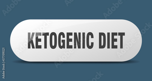 ketogenic diet button. sticker. banner. rounded glass sign