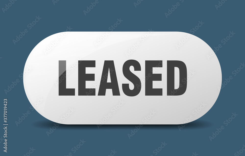 leased button. sticker. banner. rounded glass sign leased button. sticker. banner. rounded glass sign