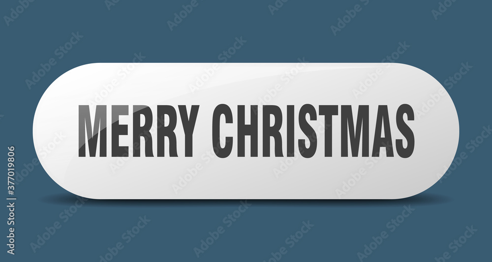 merry christmas button. sticker. banner. rounded glass sign