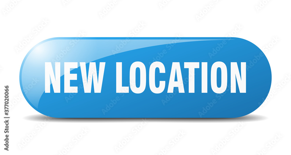 new location button. sticker. banner. rounded glass sign new location button. sticker. banner. rounded glass sign