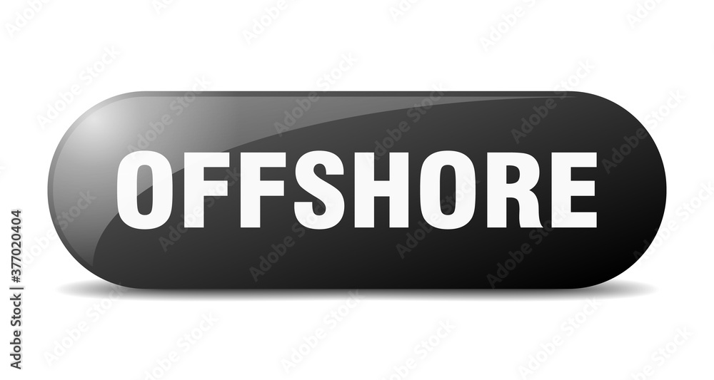 offshore button. sticker. banner. rounded glass sign offshore button. sticker. banner. rounded glass sign