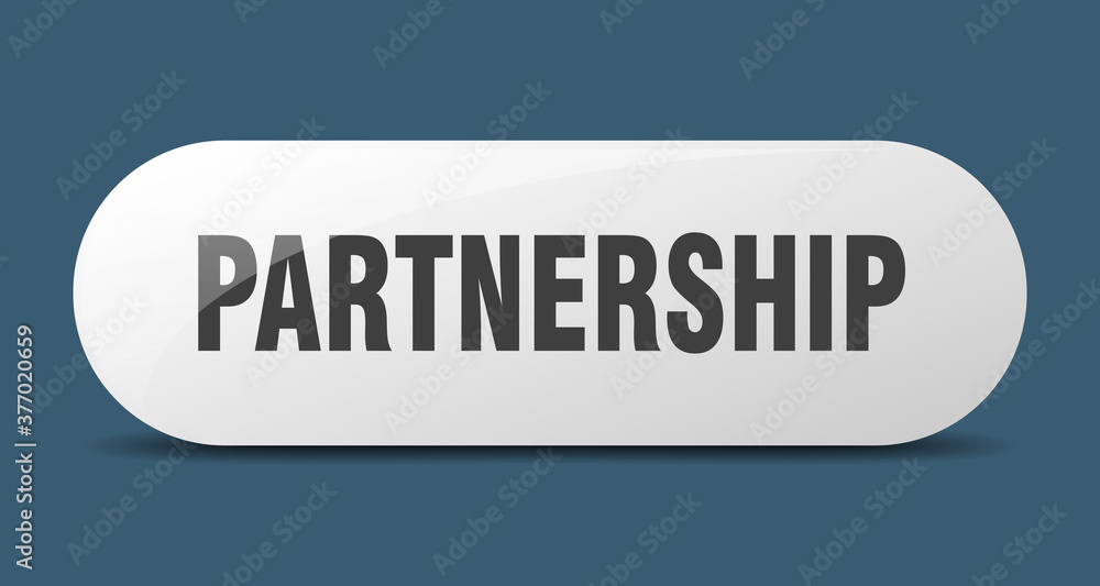 partnership button. sticker. banner. rounded glass sign partnership button. sticker. banner. rounded glass sign