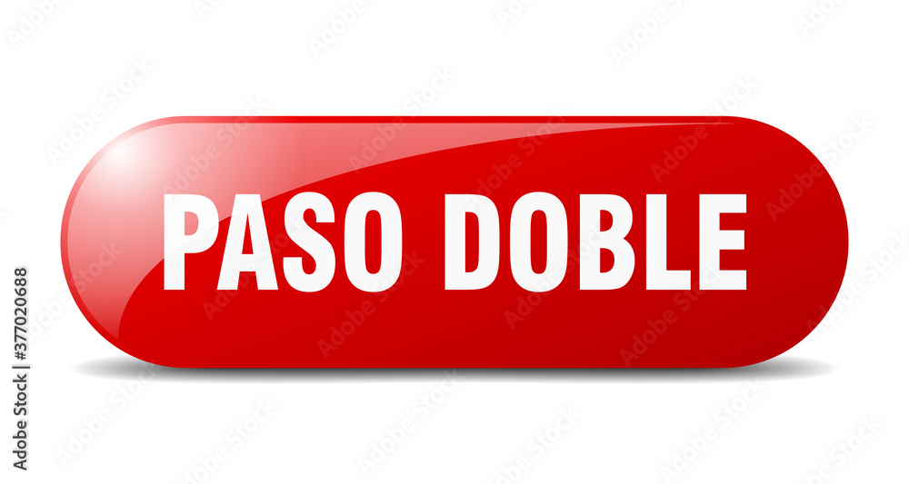 paso doble button. sticker. banner. rounded glass sign paso doble button. sticker. banner. rounded glass sign