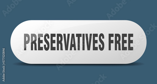 preservatives free button. sticker. banner. rounded glass sign