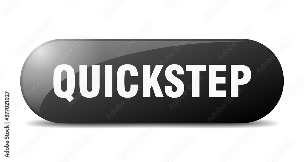 quickstep button. sticker. banner. rounded glass sign quickstep button. sticker. banner. rounded glass sign