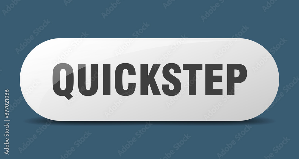 quickstep button. sticker. banner. rounded glass sign quickstep button. sticker. banner. rounded glass sign