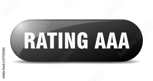 rating aaa button. sticker. banner. rounded glass sign