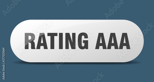 rating aaa button. sticker. banner. rounded glass sign