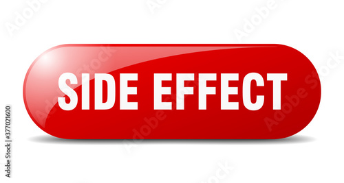 side effect button. sticker. banner. rounded glass sign