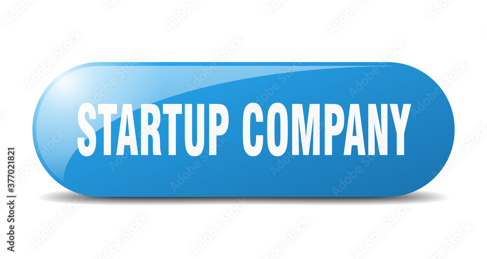 startup company button. sticker. banner. rounded glass sign startup company button. sticker. banner. rounded glass sign