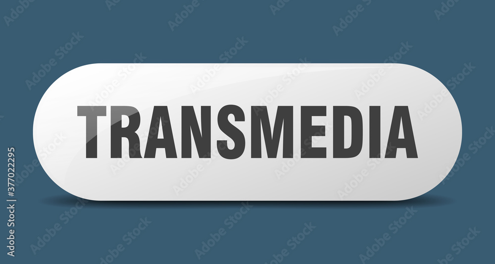transmedia button. sticker. banner. rounded glass sign