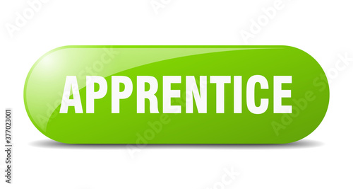 apprentice button. sticker. banner. rounded glass sign