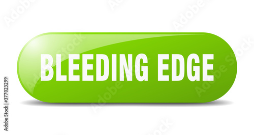 bleeding edge button. sticker. banner. rounded glass sign