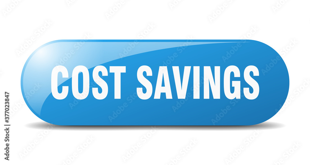 cost savings button. sticker. banner. rounded glass sign cost savings button. sticker. banner. rounded glass sign