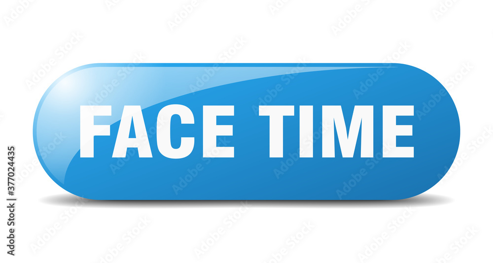 face time button. sticker. banner. rounded glass sign face time button. sticker. banner. rounded glass sign