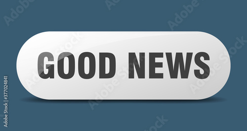 good news button. sticker. banner. rounded glass sign