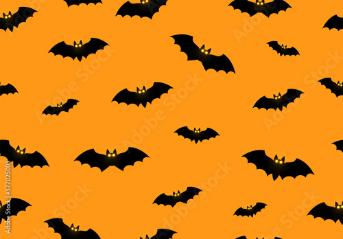 Seamless Pattern with bat. Halloween background. vector illustration