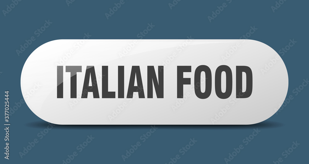 italian food button. sticker. banner. rounded glass sign