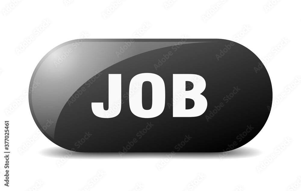 job button. sticker. banner. rounded glass sign job button. sticker. banner. rounded glass sign