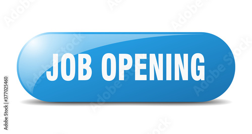 job opening button. sticker. banner. rounded glass sign