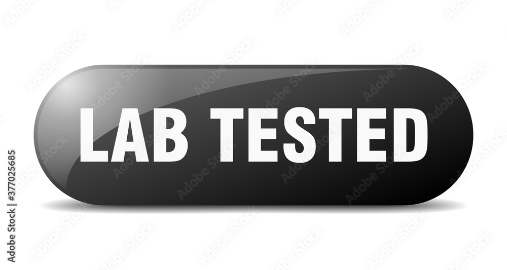 lab tested button. sticker. banner. rounded glass sign lab tested button. sticker. banner. rounded glass sign