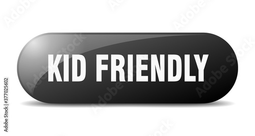 kid friendly button. sticker. banner. rounded glass sign