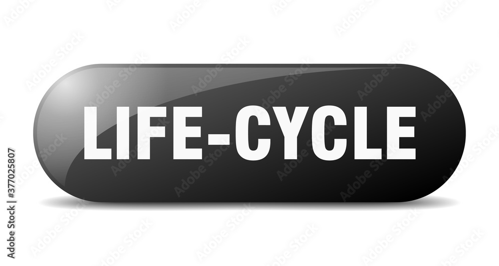 life-cycle button. sticker. banner. rounded glass sign life-cycle button. sticker. banner. rounded glass sign