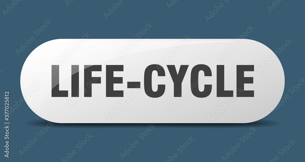 life-cycle button. sticker. banner. rounded glass sign life-cycle button. sticker. banner. rounded glass sign