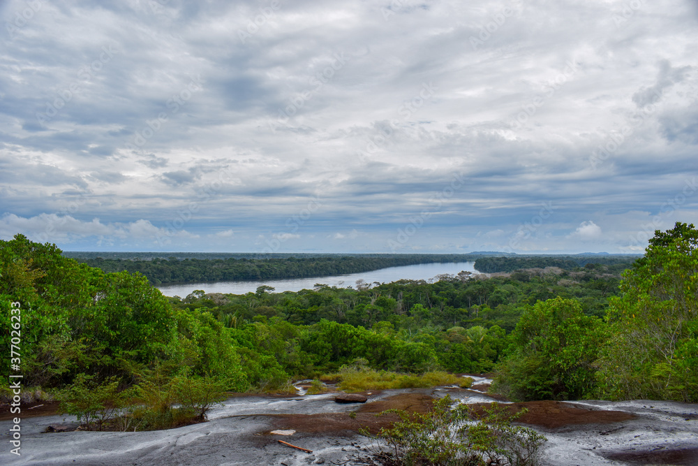 Vaupes river in the forest, amazonian jungle Vaupes river in the forest, amazonian jungle