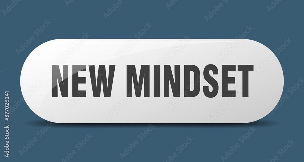new mindset button. sticker. banner. rounded glass sign new mindset button. sticker. banner. rounded glass sign