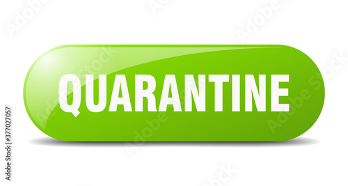 quarantine button. sticker. banner. rounded glass sign