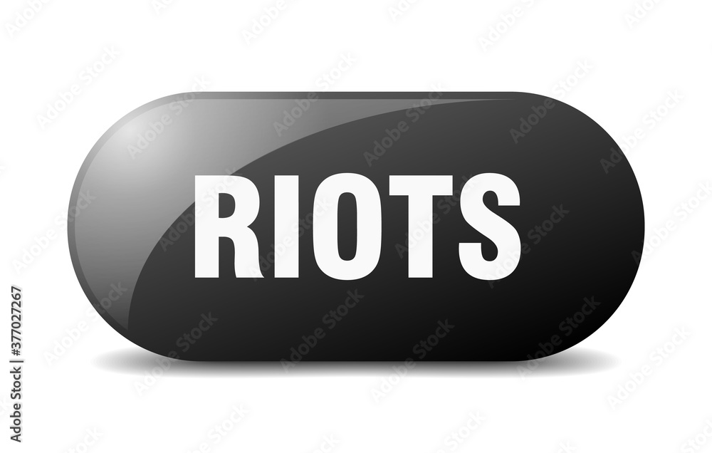 riots button. sticker. banner. rounded glass sign riots button. sticker. banner. rounded glass sign